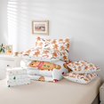 thumbnail image 6 of Manfei Kawaii Gingerbread Man 7-Piece Bedding Comforter Set,Happy Christmas King Bedding Sets,Xmas Flowers Red Berry Bed Sheets For Teens,Ultra Soft Home Decor Reversible, 6 of 8