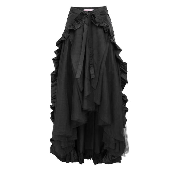 VEKDONE Women's High Waisted Skirts Vintage Ruffles Hip Skirt Mesh Lace Fishtail Skirts Retro Long Skirt S,M,L,XL,XXL,XXXL