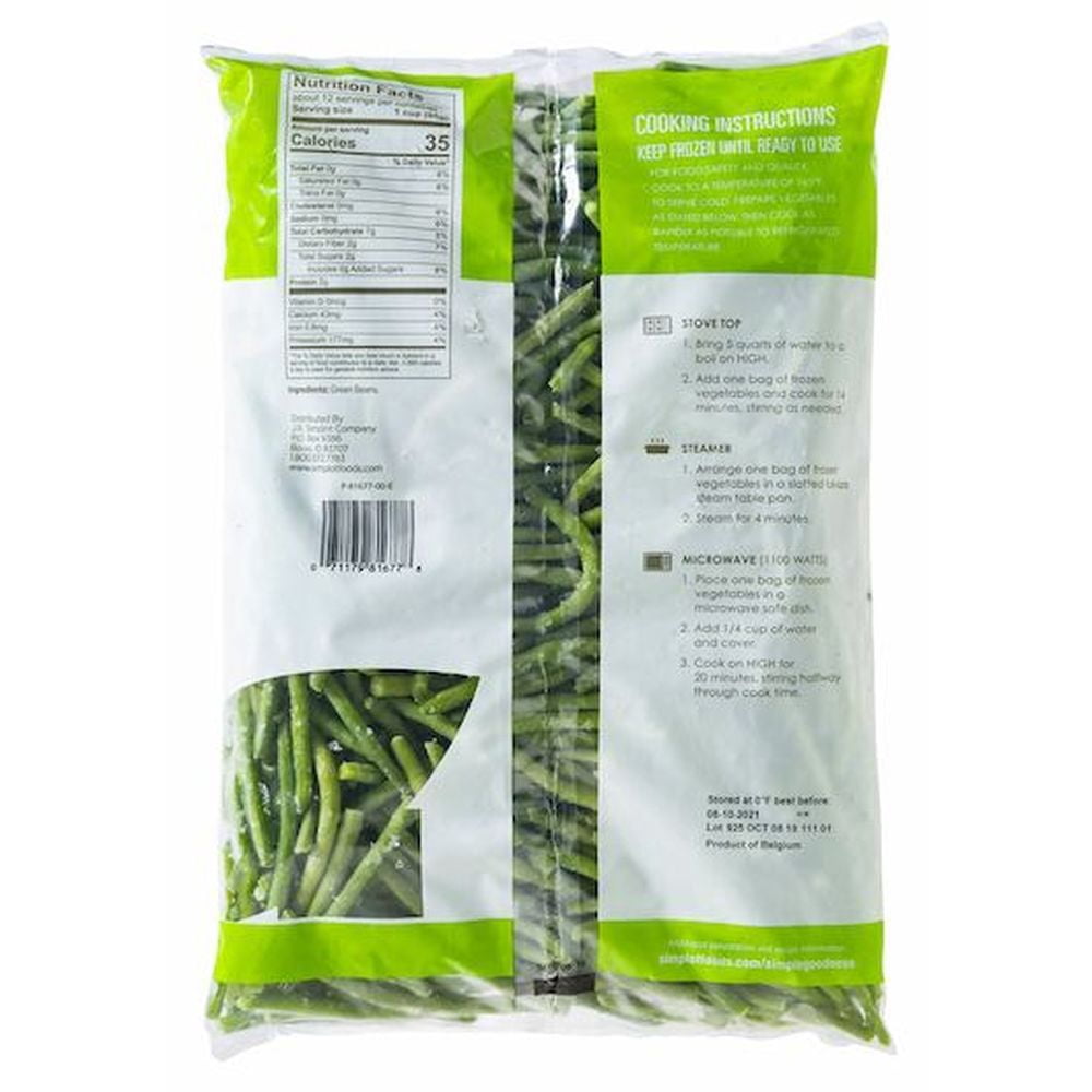 Culinary Select Haricot Vert - 2.5 lb. package, 6 packages per case