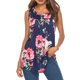 thumbnail image 2 of Qarigey Camiseta sin mangas con botones estampados para mujer, camiseta sin mangas con botones, blusa Prendas para la parte del cuerpo Rosa, Azul, S Qarigey AP002917-06, 2 of 4