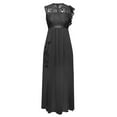 thumbnail image 6 of WULMLEO Formal Dresses for Women 2025 Wedding Guest with Slit Cocktail Elegant Lace Long Prom Dress Black L, 6 of 6