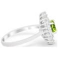 thumbnail image 2 of Art Deco Bridal Ring Baguette Simulated Peridot CZ 925 Sterling Silver size 5, 2 of 6