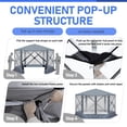 thumbnail image 5 of IVV 12' x 12' Hexagon Screen House, Pop Up Tent Portable Gazebo Canopy Shelter with Mesh Netting Walls and Carry Bag, Dark Gray, 5 of 10