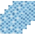 thumbnail image 2 of SKYSONIC Blue Snowflake Washcloths Set of 4, Highly Absorbent Soft Cotton Fingertip Towels for Bathroom, Kitchen, Gym, Spa, Home Decor, 12 x 12 Inch, 2 of 7