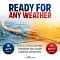 thumbnail image 3 of LifeSupplyUSA 100FT Yellow Extension Cord 16/3 Gauge, Heavy Duty 3 Prong Power Cord, Waterproof, Flexible, SJTW, 10A 125V 1250W - For Indoor/Outdoor, 3 of 10