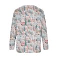 thumbnail image 5 of Qiopertar Mode Femmes Imprimé Col Rond Pull Tops Manches Longues Blouse Confortable Chandail en Molleton Offres de la Semaine Liquidation Moins de 5$ jusqu'à 90 % de Réduction, 5 of 5