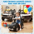 thumbnail image 6 of iYofe Toddler Ride On Car 1-3, Licensed Ford Bronco Raptor Foot to Floor Kids Car with Music & Horn, First Ride On Toy, Pink, 6 of 7
