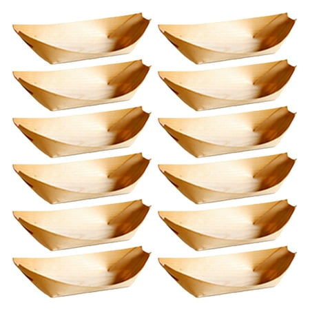 

Boat Serving Disposable Boats Food Tray Plates Sushi Bambooo Wooden Dish Snack Container Wood Woods Leaf Dishes Bamboo