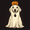 Beige Halloween Dog, variant on Yayeee Hallway Runner Rug 2'x6' Non Slip Machine Washable with Rubber Backing, Red Halloween Trees