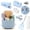 Blue, variant on Black Desktop Organizer Set 10 Piece Office Supplies Kit