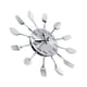 thumbnail image 4 of Reloj Acero Inoxidable Cubiertos Reloj Cuchillo Y Tenedor Cuchara Reloj De Pared Decoración De Cocina Plata, 4 of 7