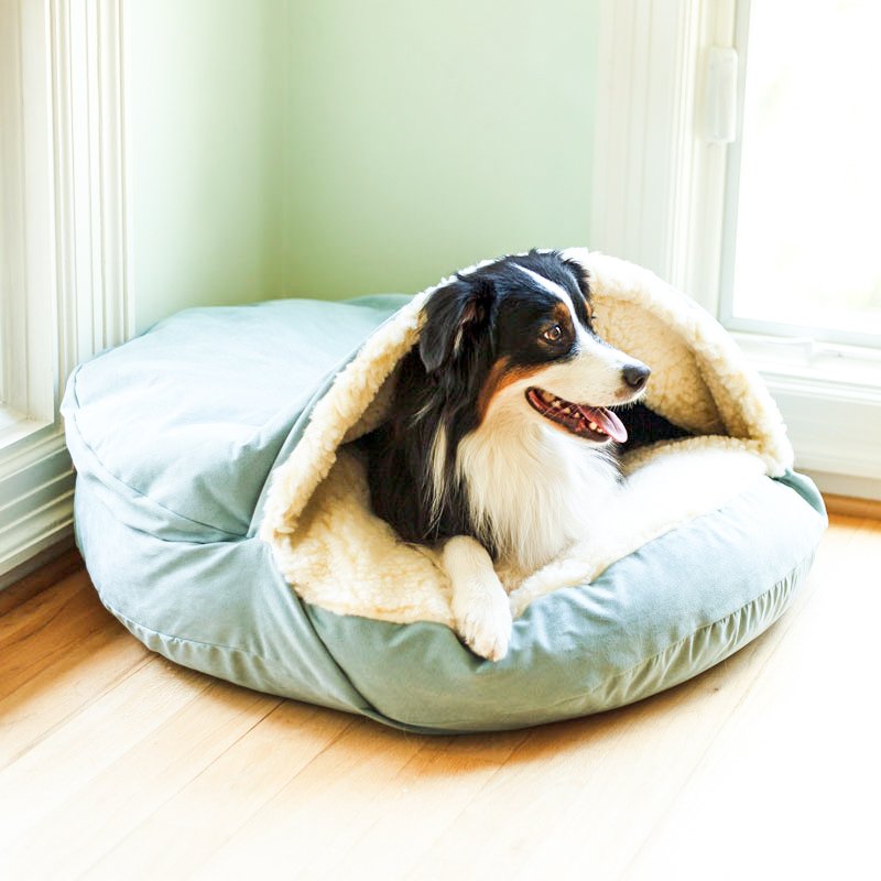 Snoozer Luxury Cozy Cave Dog Bed, Large, Hot Fudge, Hooded Nesting Dog Bed - image 2 of 7
