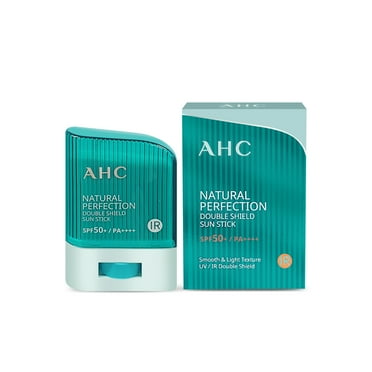 AHC Natural Perfection Double Shield Sunstick 14g / 0.493 Oz (Green) SPF50  PA     | UV Protection | Sunscreen | Sun Protection for Face and Body | Sun stick Korean | K-Beauty