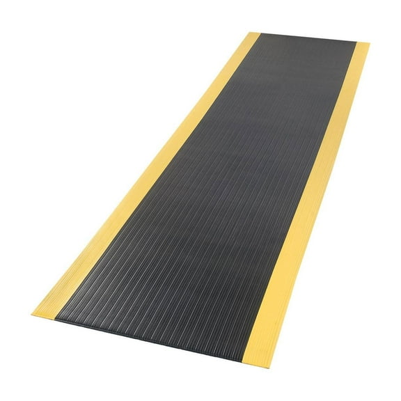 Apache Mills Pebble Surface Mat, Black/Yellow, 3x60'
