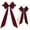 1 pc, variant on Christmas Luxury Burgundy Chair Sashes 12 x 30 Inch Large Bows Chair Cover with Fluff Decoration for Xmas Wedding Event Holiday Banquet Party