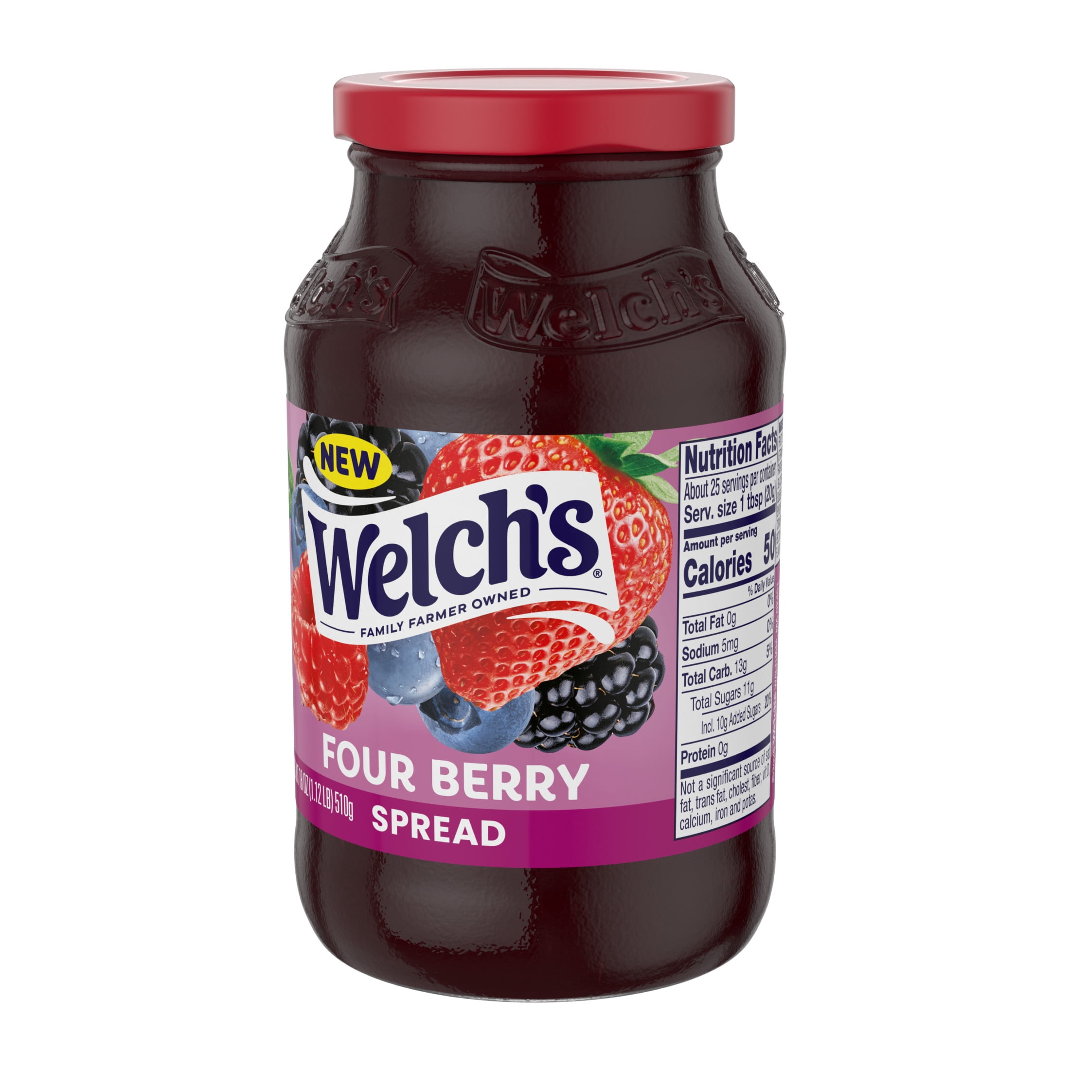 Welch's Four Berry Spread, 18 oz Jar