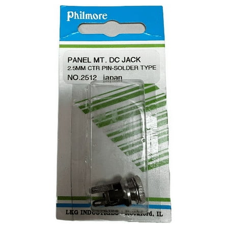 2512  Panel Mount DC Jack 2.5MM CTR Pin-Solder Type