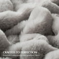 thumbnail image 4 of EVERGRACE Ultra Soft Luxury Fluffy Faux Rabbit Fur Throw Blanket, Thick Warm Bubble Throw for Bed, Cozy Plush Reversible Blankets for Couch, Chair, Sofa, Taupe, 50x60 Inches, 870 GSM, 4 of 8
