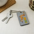 thumbnail image 2 of CatDog Yee Haw! Wood Wooden Rectangle Keychain Key Ring, 2 of 3