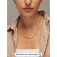 thumbnail image 4 of FindChic 14K Gold Plated Chains for Women 5mm Stainless Steel Cuban Link Necklace Birthday Graduation Jewelry Gifts Her Mom Wife, 20inch, 4 of 10