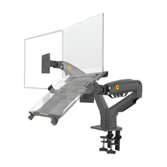 Soporte Doble NB Ergonomic para Monitor de 17"-30" y Laptop 10"-17" | Articulado |