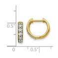 thumbnail image 3 of Auriga 14k Yellow Gold Diamond Hinged Hoop Earrings for Women, 3 of 5