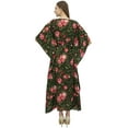 thumbnail image 5 of Bimba Indian Caftan Dress Cotton Green Maxi Gown Cover Women's Kaftan Dress-4, 5 of 5