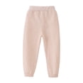 thumbnail image 4 of TZEWGL 3 Multi Packs Set Autumn Solid Elastic Waist Sweat Pants For Children Straight Bottoms Trousers For Girl size 6-7T, 4 of 4