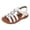 White, variant on Girls Gladiator Sandals with Adjustable Hook and Loop Glitter Rhinestone Comfy Princess Flat Shoes for Summer Beach Dressy Black 13 Little Kid