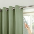 thumbnail image 2 of Sun Zero Conrad Extra-Wide Blackout Sliding Patio Door Curtain Panel, 100"X84", Sage Green, 100"X84", Sage Green, 2 of 5