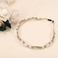 thumbnail image 5 of Unique Bargains Rhinestone Vintage Wavy Headband Faux Pearl Headband Women Hairband Gray, 5 of 7