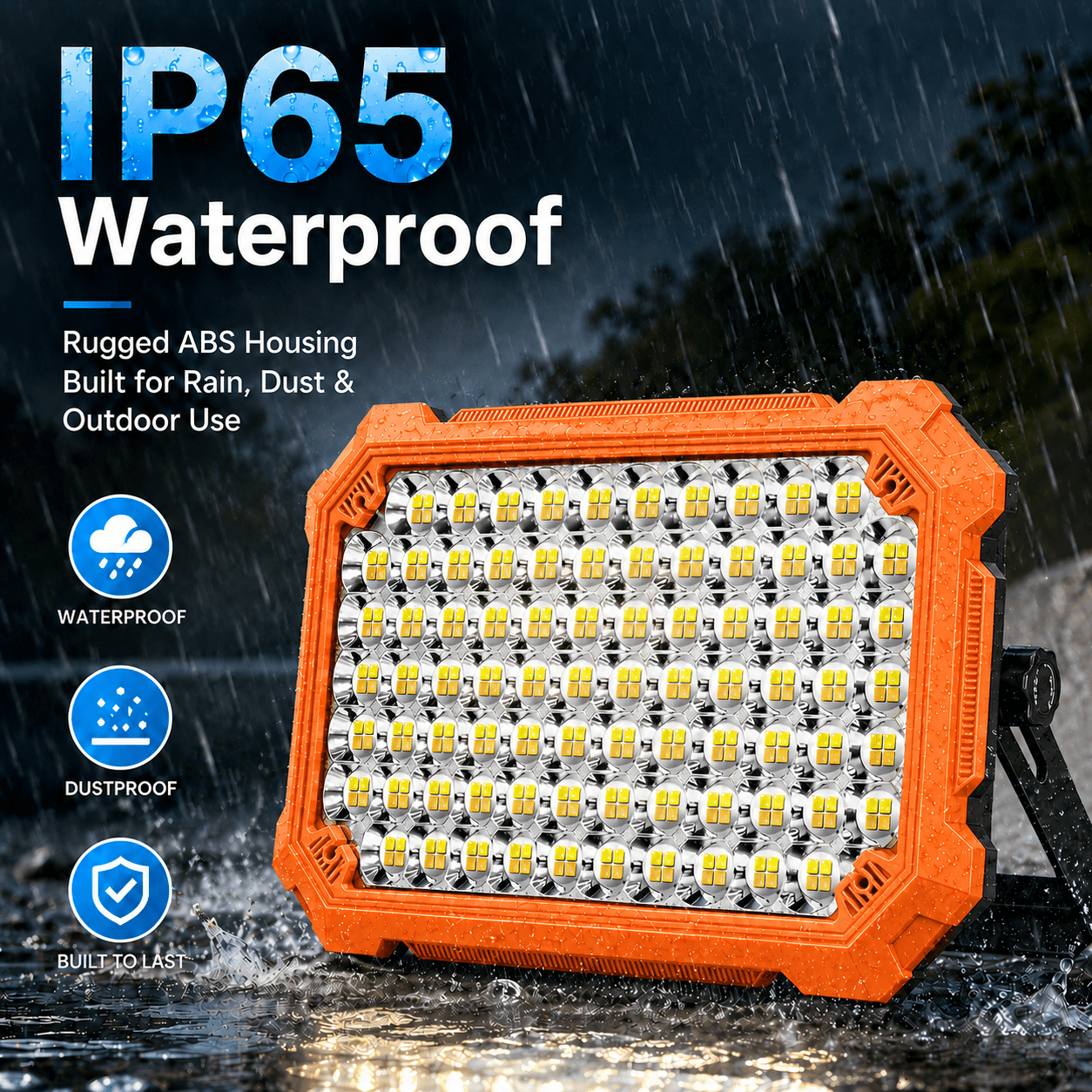 10000LM LED Flood Lights Outdoor,13000mah Rechargeable Lights with Magnetic Base & Tripod Mount, Portable Floodlight for Backyard, Garage, Power Outage
