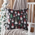 thumbnail image 2 of Greendale Home Fashions Festive Gnomes Christmas Square Throw Pillow - 18" - Black, 2 of 7