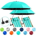 thumbnail image 1 of Parasol de Plage avec Pince, Parasols UPF50+ Réglables à 360 ° pour Chaise de Plage (Chaise Non Incluse), 1 of 10