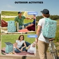 thumbnail image 4 of Travel Cooler Bag - Blue Christmas Dinosaurs Snowmen Pattern Camping Beer Cooler Backpack with Bottle Opener- Waterproof Insulated Picnic Backpacks - Cooler Bag for Beach, 4 of 6