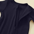 thumbnail image 5 of UAMVSH Baby Bodysuits Ribbed Long Sleeve Cotton Knitwear Onesie Comfy Infant Footed One-Piece Romper Jumpsuit with Zipper(6-9 Months,Navy), 5 of 7