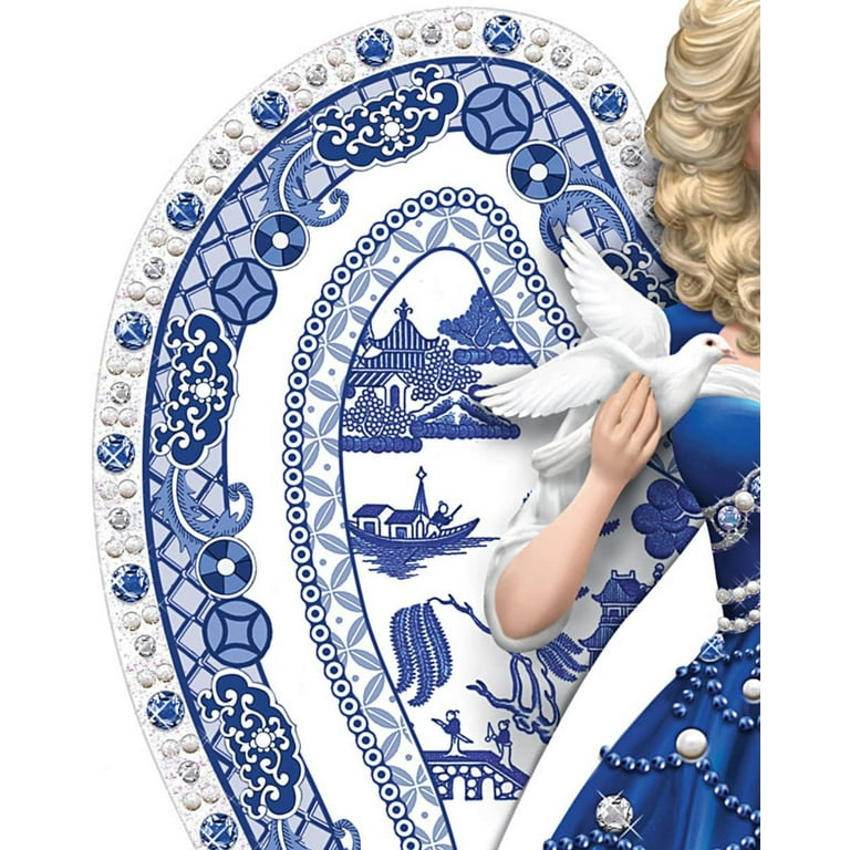 ヴィンテージフィギュア 青白 The Hamilton Collection Sparkling Blue Willow China Inspired