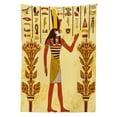 thumbnail image 2 of Ethnic Outdoor Tablecloth, Ancient Egyptian Hieroglyph with Pharaoh Retro Myth Papyrus Graphic, Decorative Washable Fabric Picnic Tablecloth, 58 X 120 Inches, Pale Yellow Red Marigold, by Ambesonne, 2 of 2