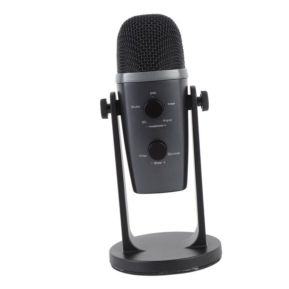 Condenser USB Microphone, Stable Transfer Computer PC Mic Clear Sound Plug and Play for Studio Recording for Gaming