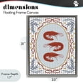 thumbnail image 4 of Stupell Industries Farmhouse Three Red Prawns on Gingham Gray Floating Frame Canvas Art, 25 x 31, by Vero Illustrates, 4 of 8