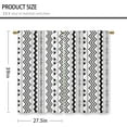 thumbnail image 2 of Black White Boho Kitchen Curtains Tribal Small Short Cafe Window Curtains Geometric Rod Pocket Nordic Modern Striped Bathroom Window Drapes Treatment Tier Curtains 2 Panels (27.5x36 Inch), 2 of 6