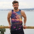 thumbnail image 6 of Picia Dreamy Dandelion Sunset Printed Men’s Performance Tank, Men's Workout Tank Top Moisture-Wicking Tank Top Muscle tee, Breathable Workout Shirt-3X-Large, 6 of 7