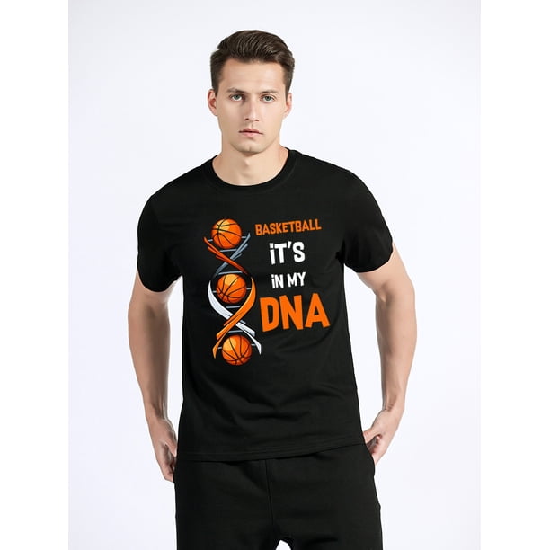 Camiseta deportiva del equipo de jugador divertido de baloncesto It's In My DNA camisetas de Hip Hop camisetas para hombres Camiseta ajustada de algodón de verano