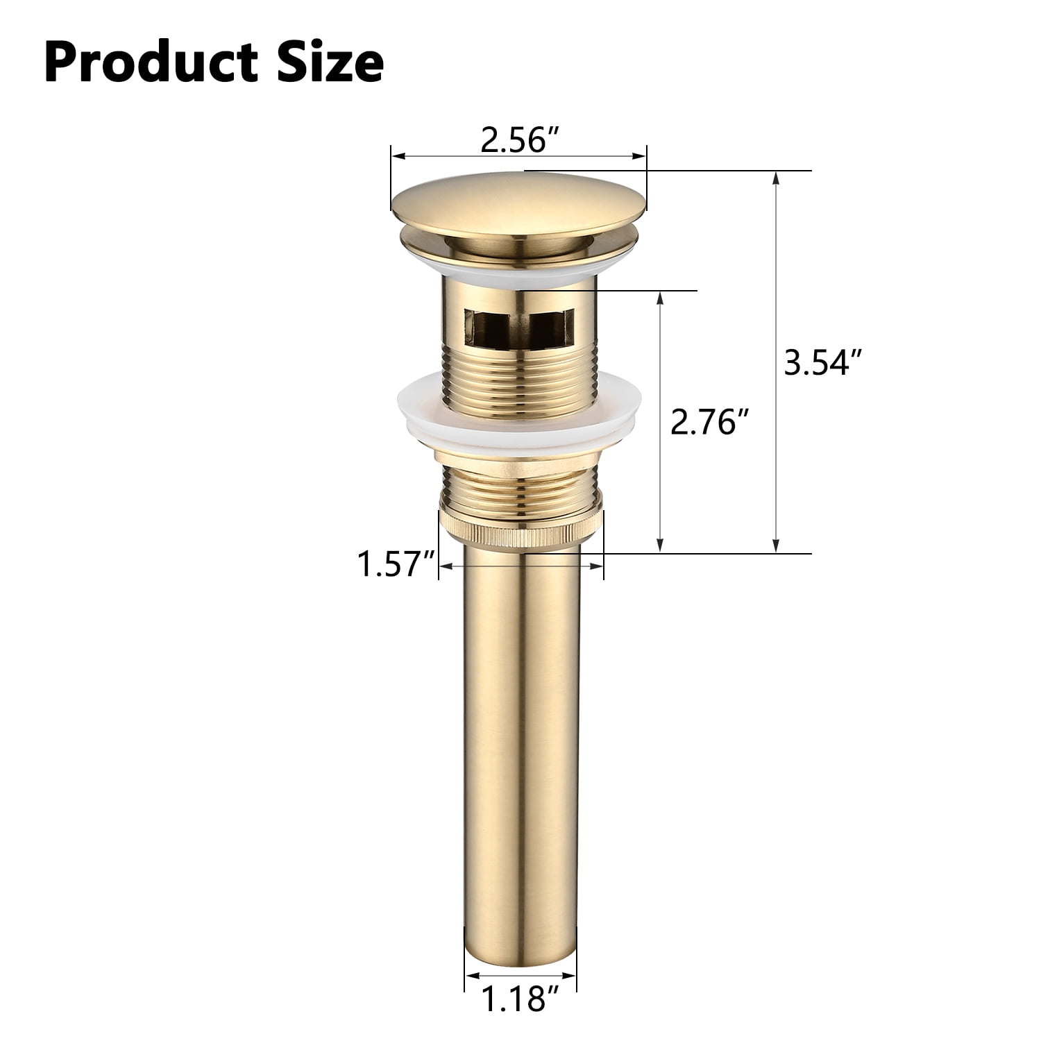 Pop-Up Bathroom Sink Drain With Overflow
