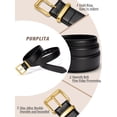 thumbnail image 4 of Punplita Belt for Women Faux Leather Belt with Vintage Gold Buckle for Jeans Pants Dresses, 4 of 6