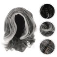 thumbnail image 4 of Mrs Claus Wig Short Grey Wig for Old Woman with Curly Hair, 4 of 5