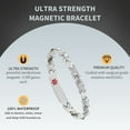 thumbnail image 6 of Metaljc Magnetic Stainless Steel Medical Alert ID Bracelet for Women, Engraved Diabetic Type 2, 6 of 7
