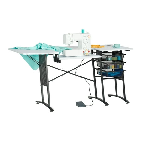 Sew Ready Alpha Sewing Table Storage in White and Black - 20026