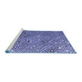 thumbnail image 2 of Ahgly Company Machine Washable Indoor Round Abstract Blue Modern Area Rugs, 8' Round, 2 of 4