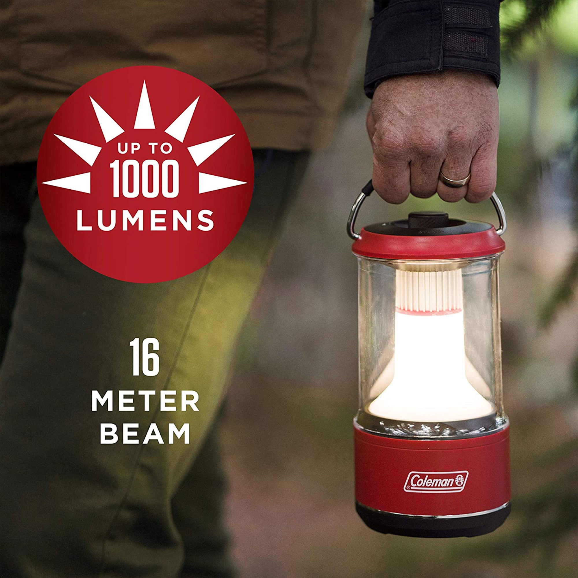 Coleman Twin LED Camp Lantern, 390 Lumens, Battery Powered